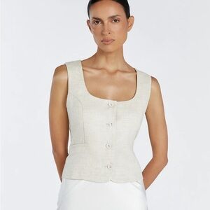 Dissh Oscar Linen Oatmeal Vest